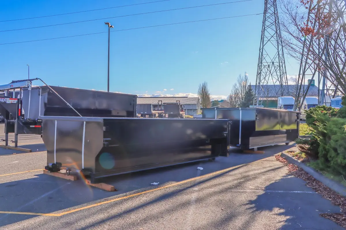 Roll-off dumpster ready for waste disposal at job site for Estate Cleanout Dumpster Rental in Hartsville